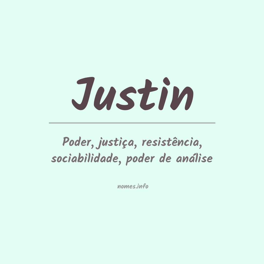 Significado do nome Justin