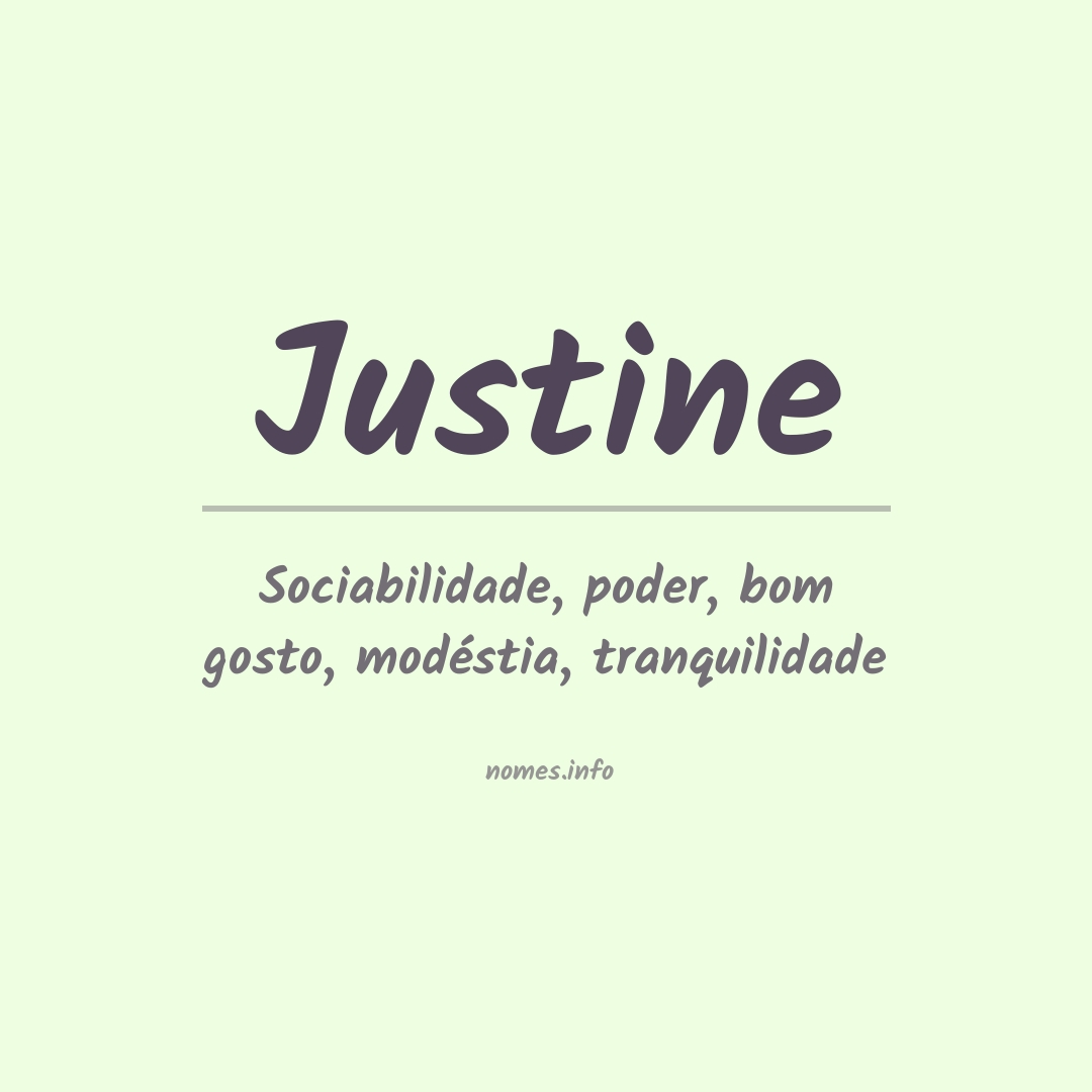 Significado do nome Justine