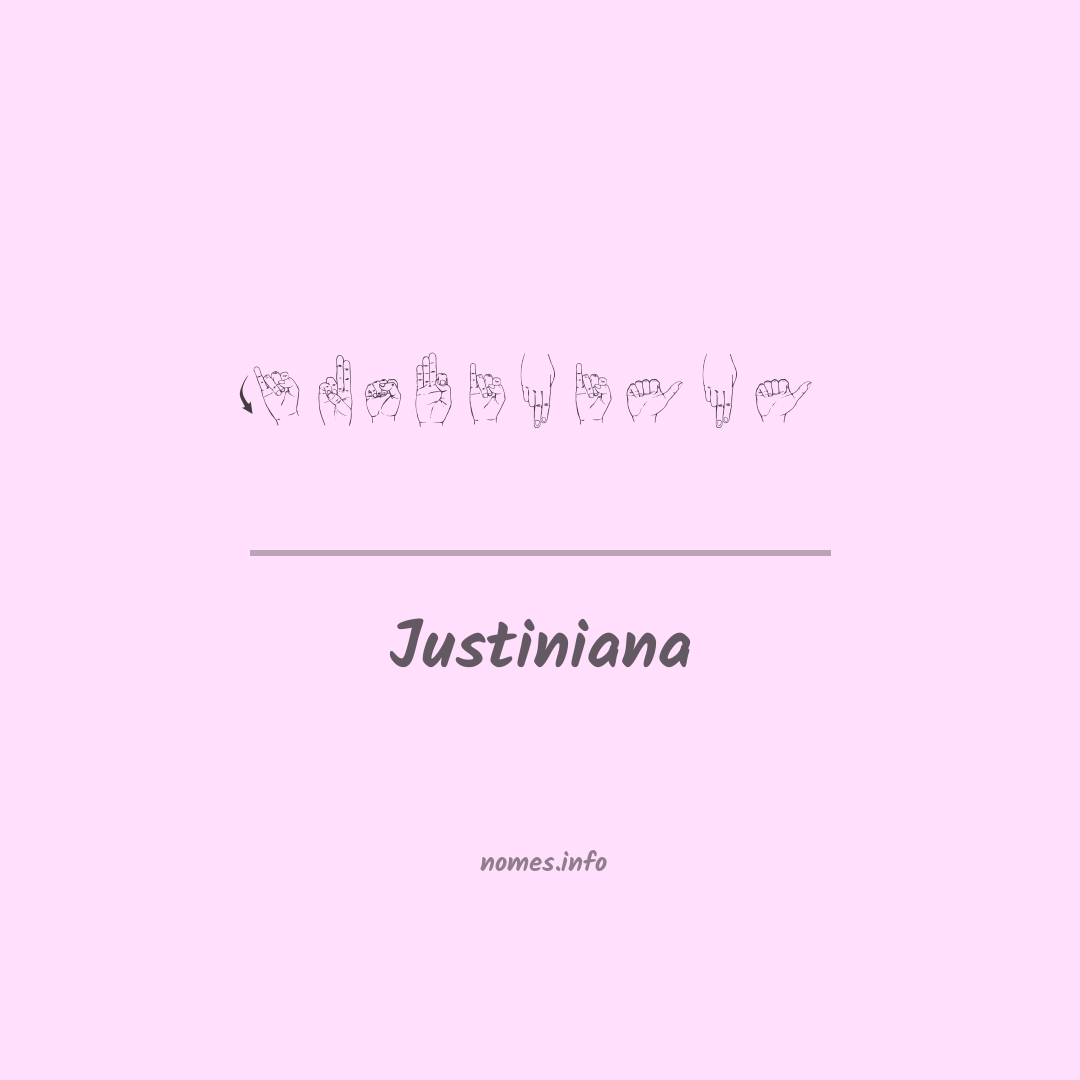 Justiniana em Libras