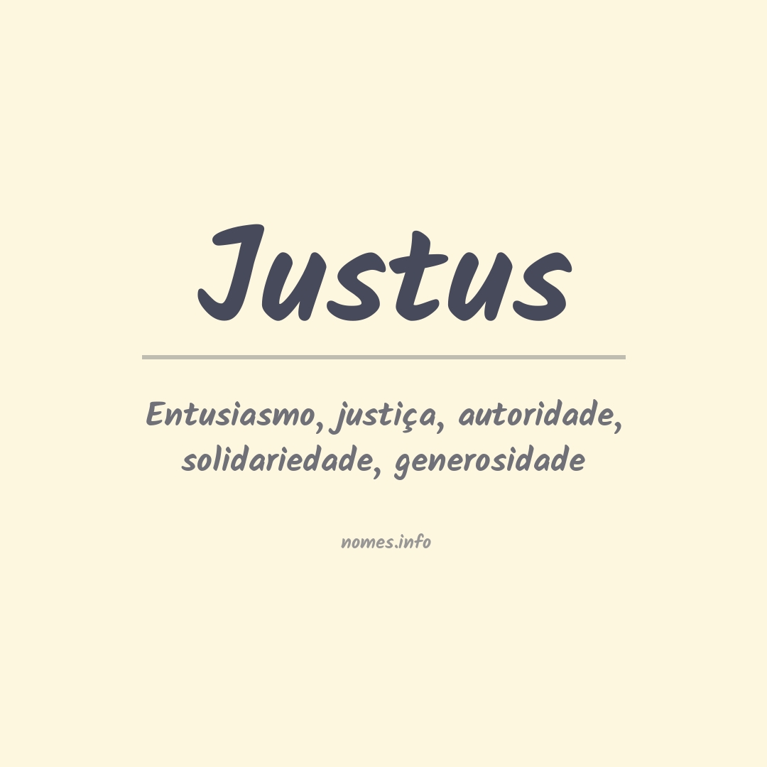 Significado do nome Justus