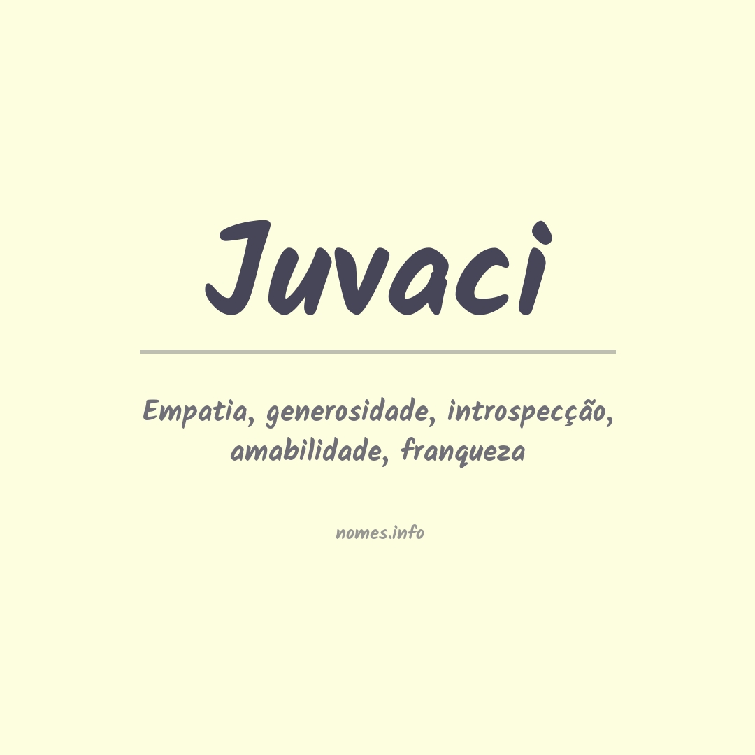 Significado do nome Juvaci