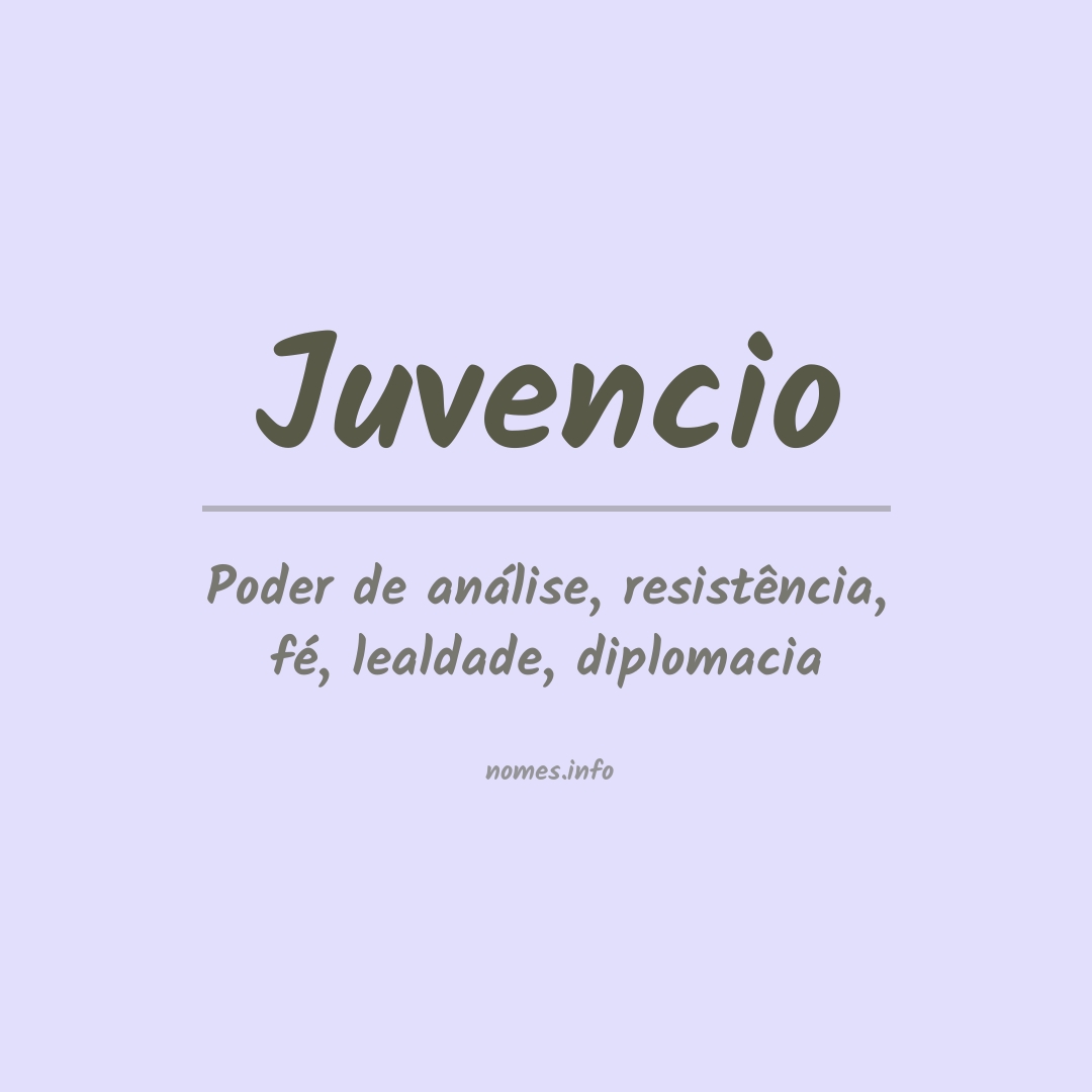 Significado do nome Juvencio