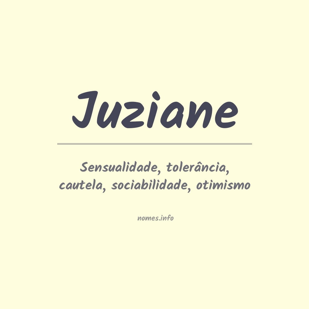 Significado do nome Juziane