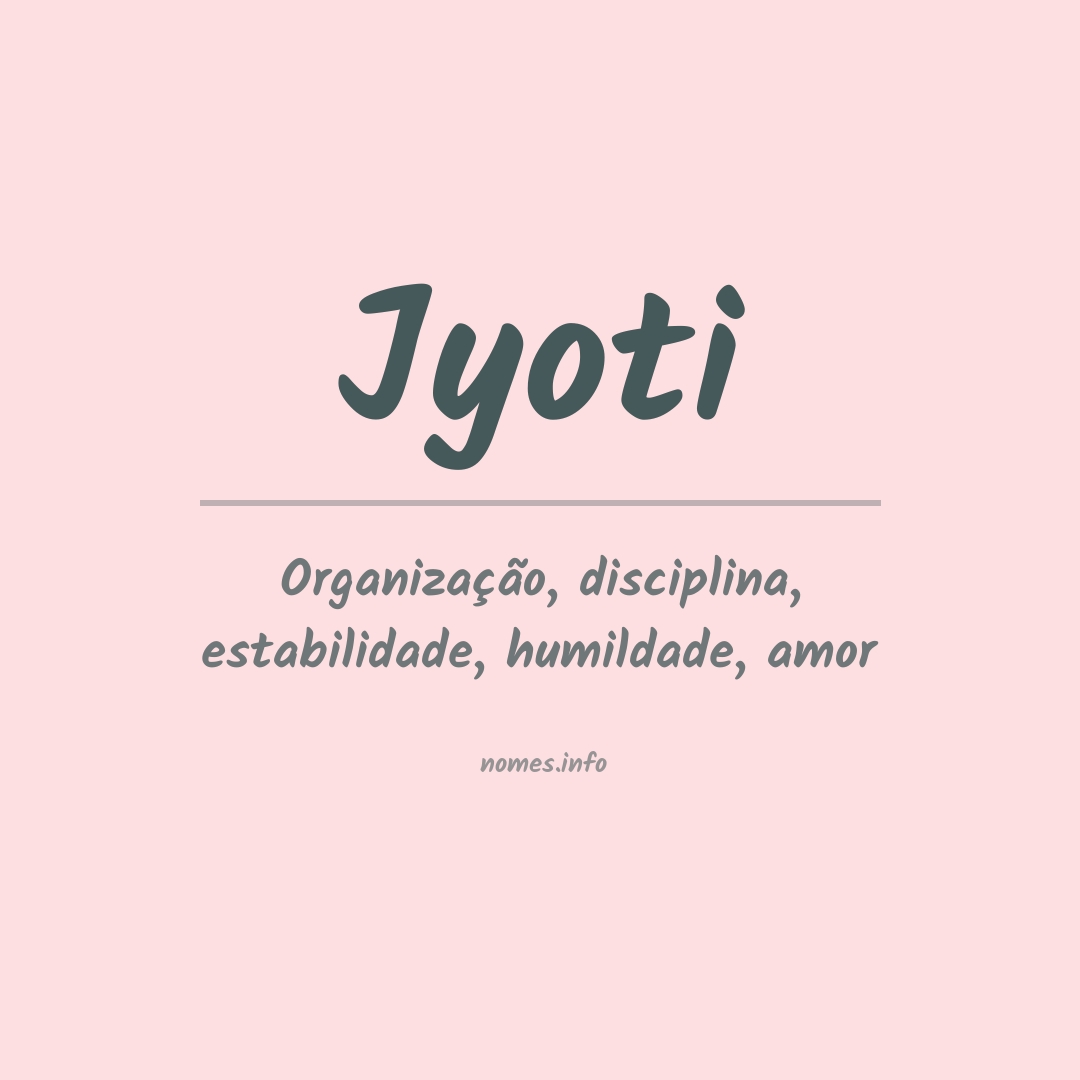 Significado do nome Jyoti