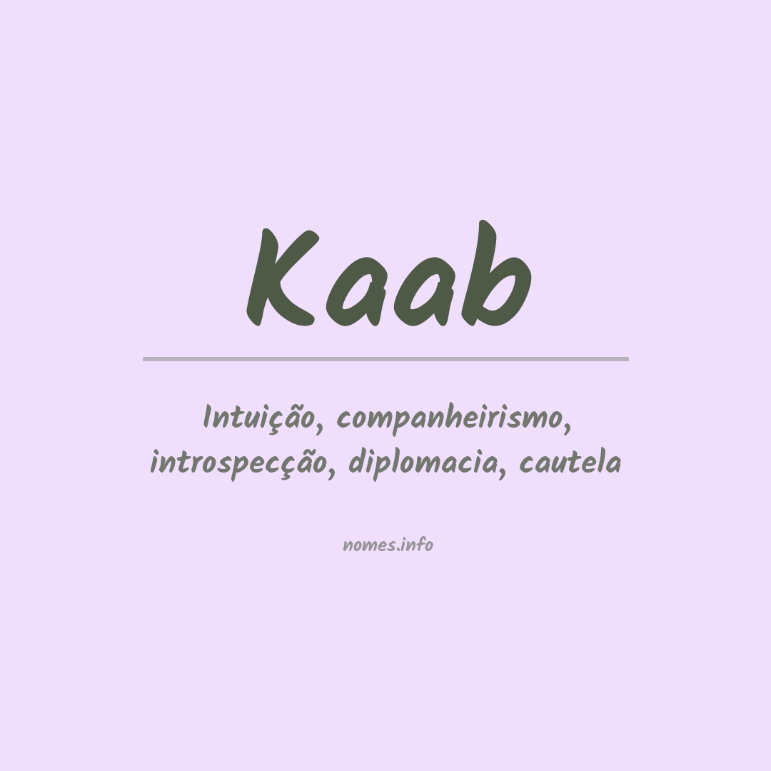 Significado do nome Kaab