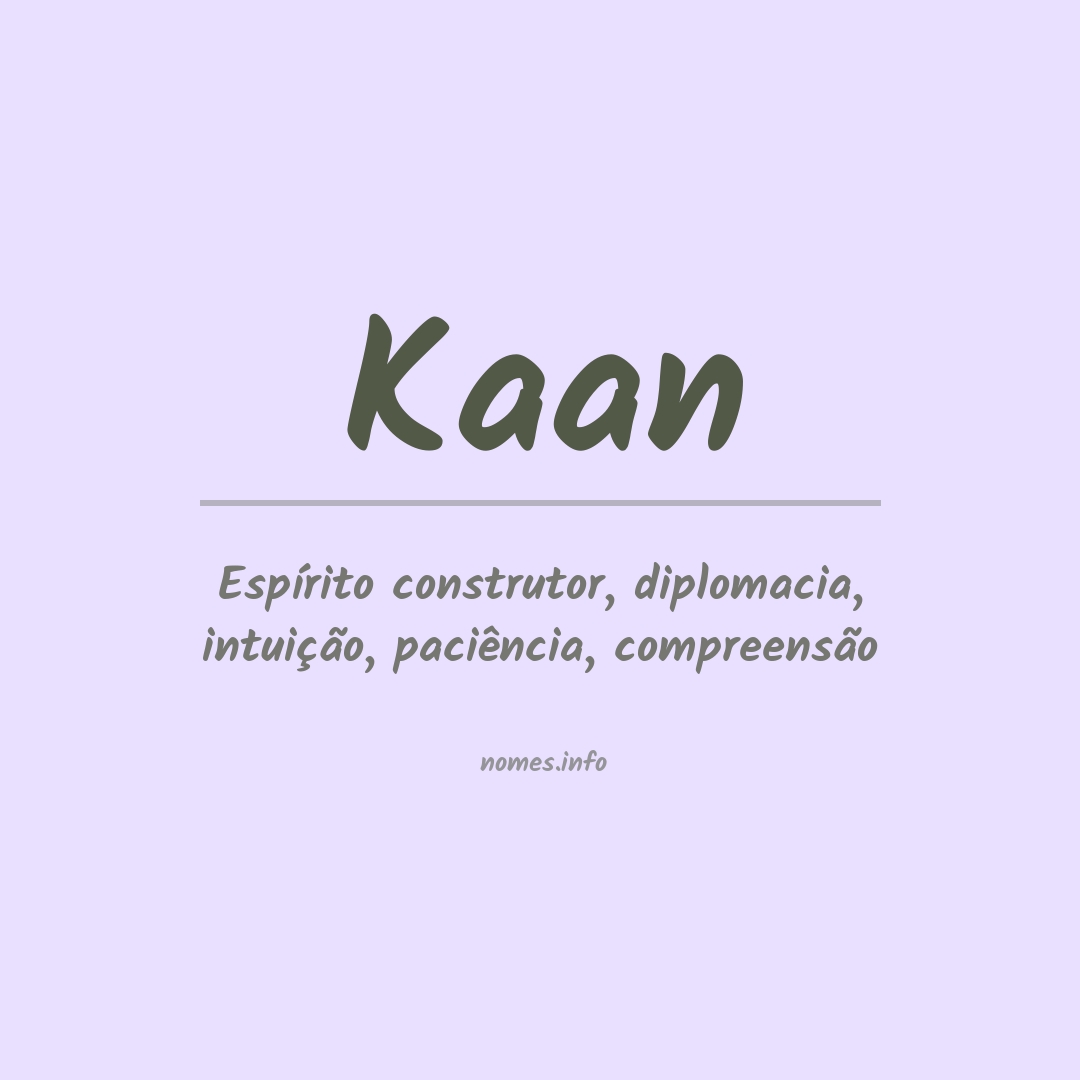 Significado do nome Kaan