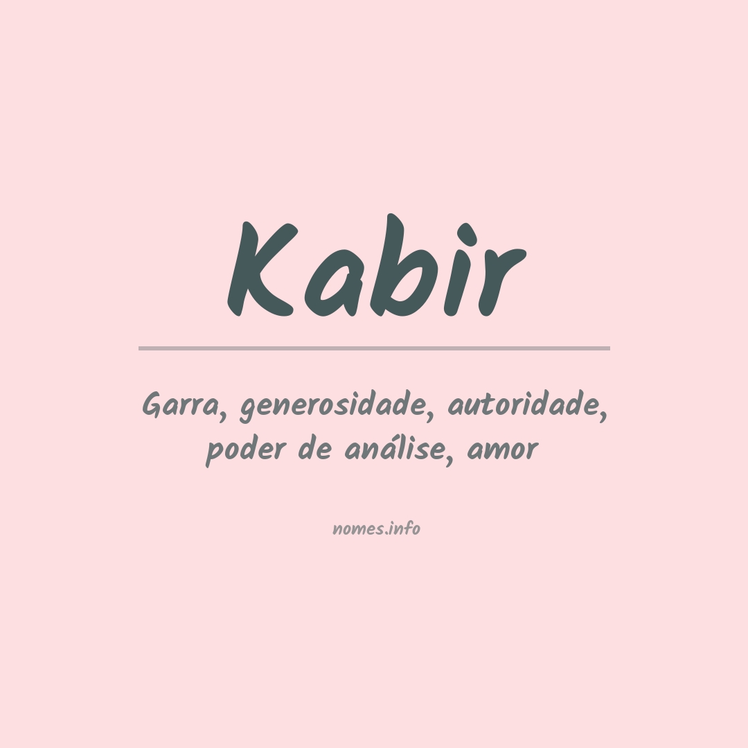 Significado do nome Kabir