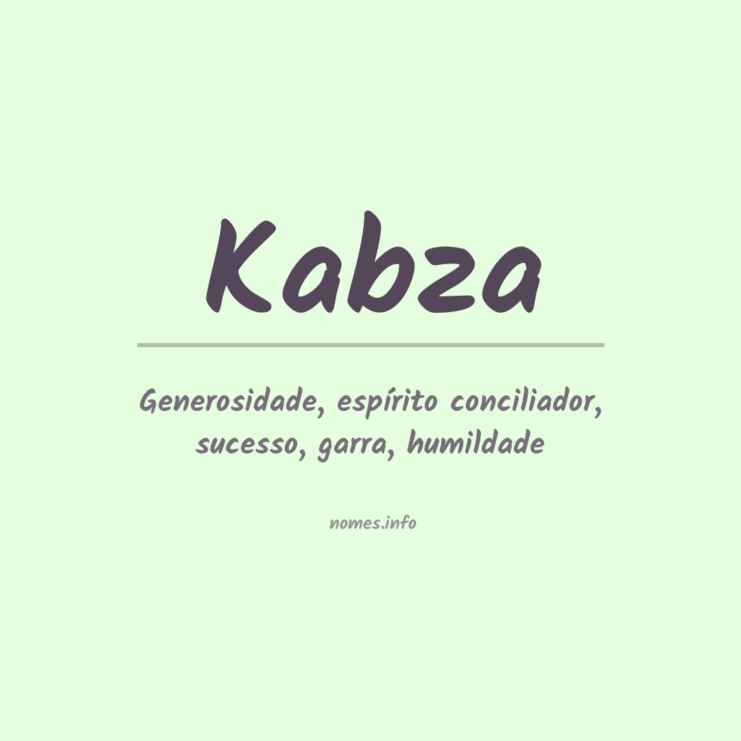 Significado do nome Kabza