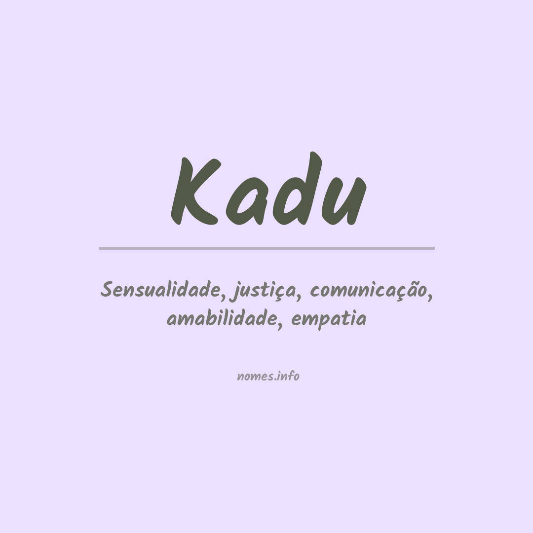 Significado do nome Kadu