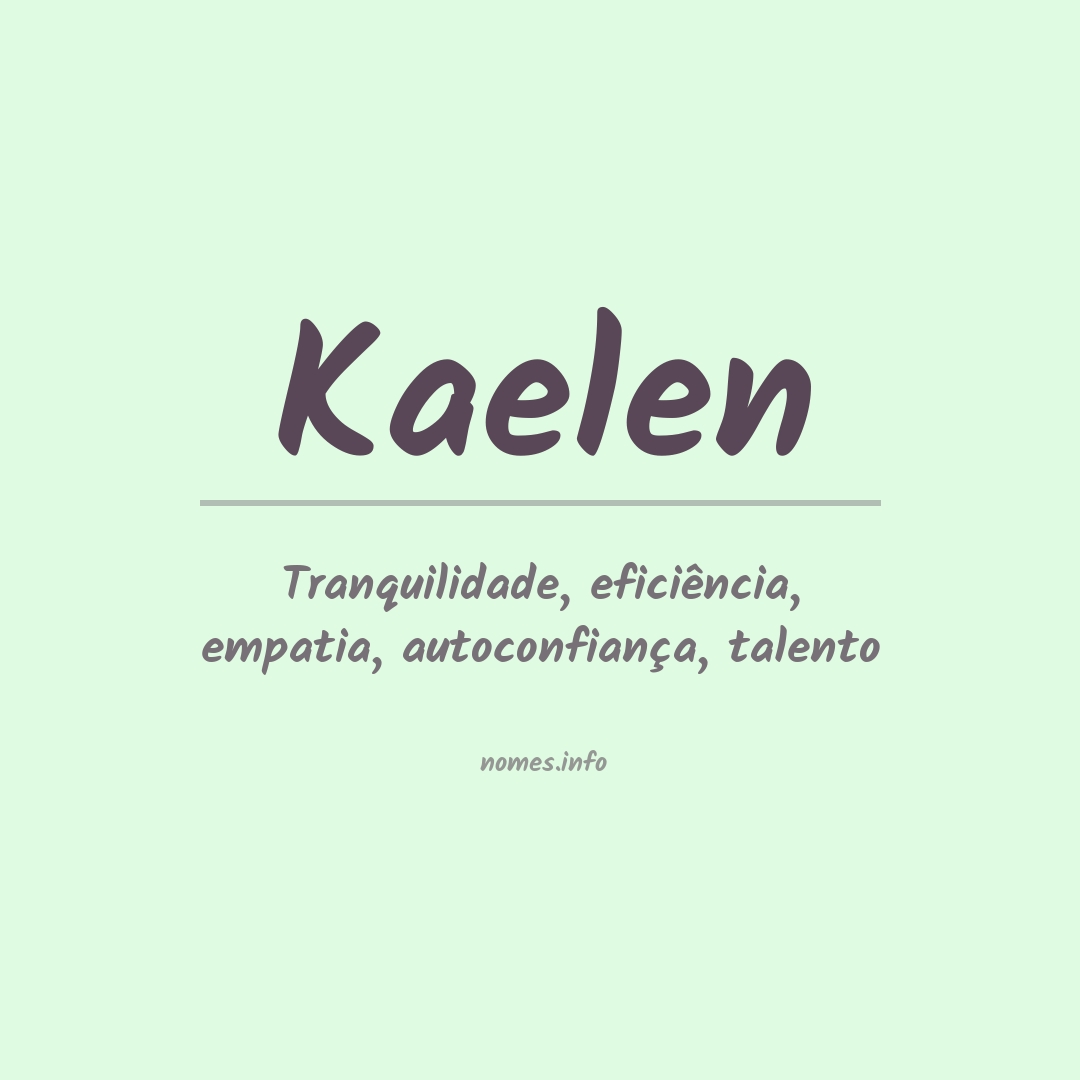 Significado do nome Kaelen