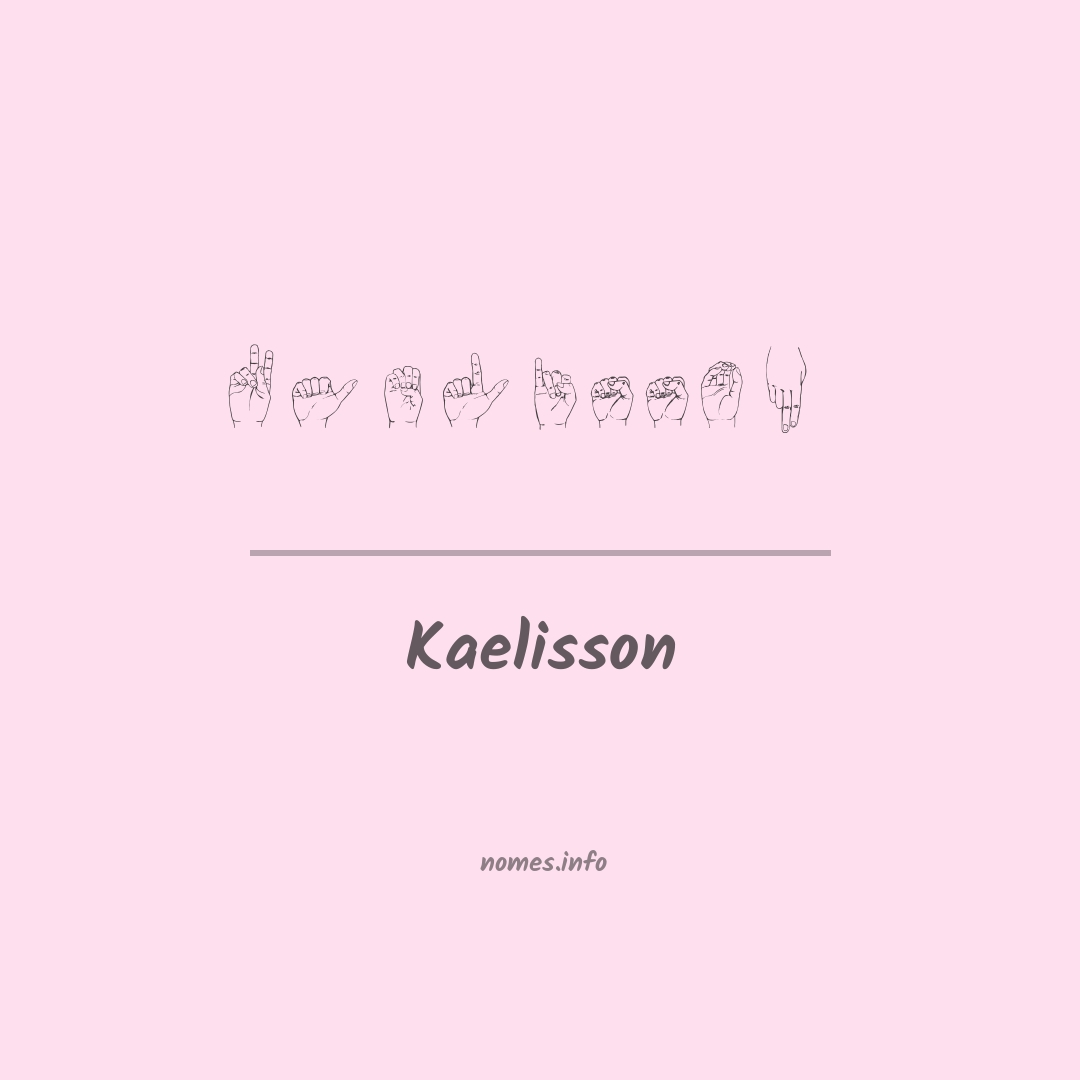 Kaelisson em Libras