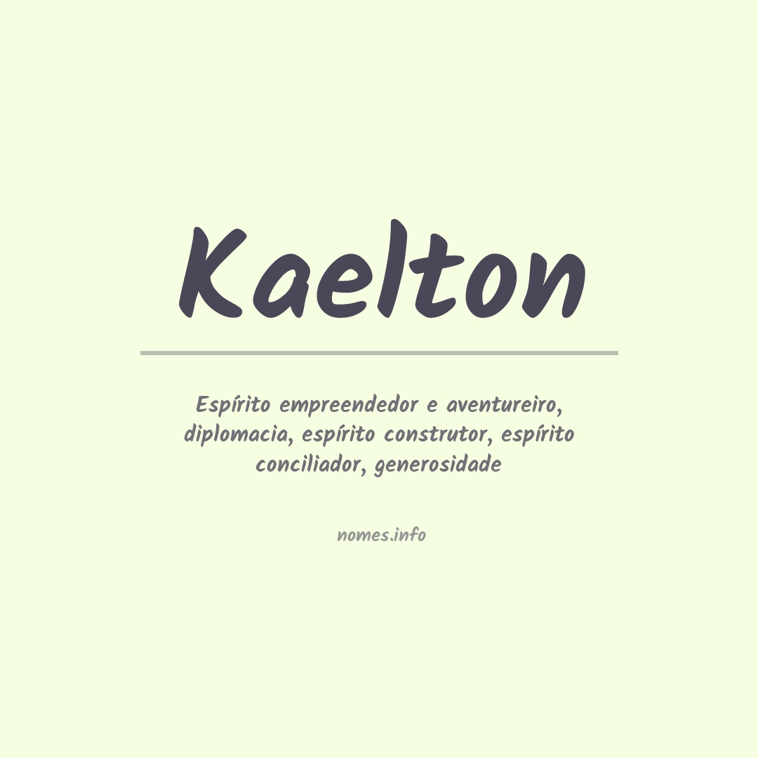 Significado do nome Kaelton