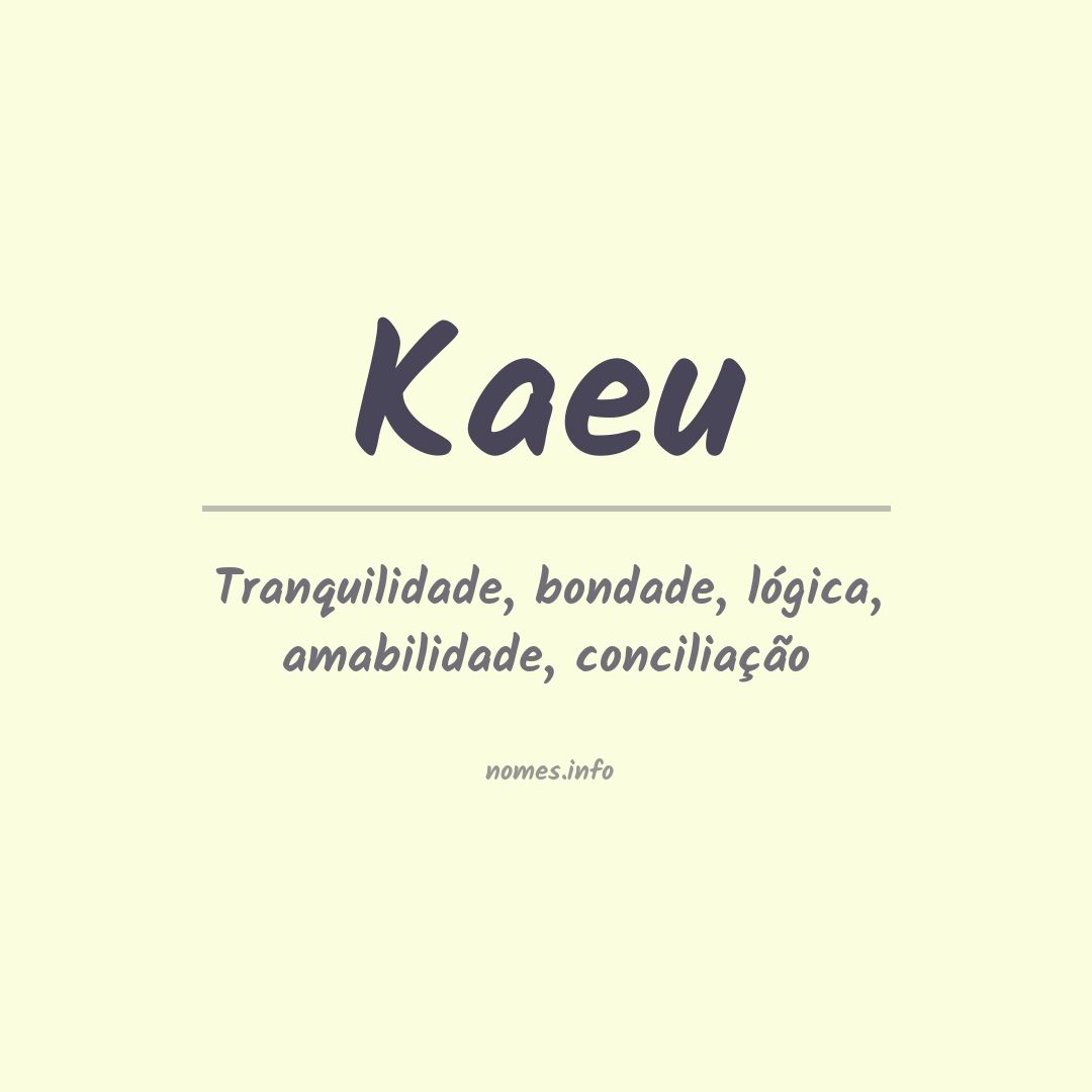 Significado do nome Kaeu