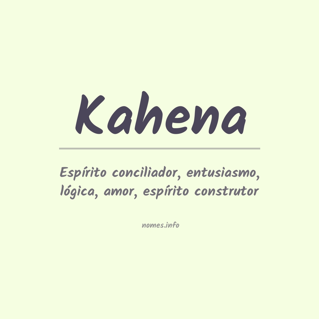 Significado do nome Kahena