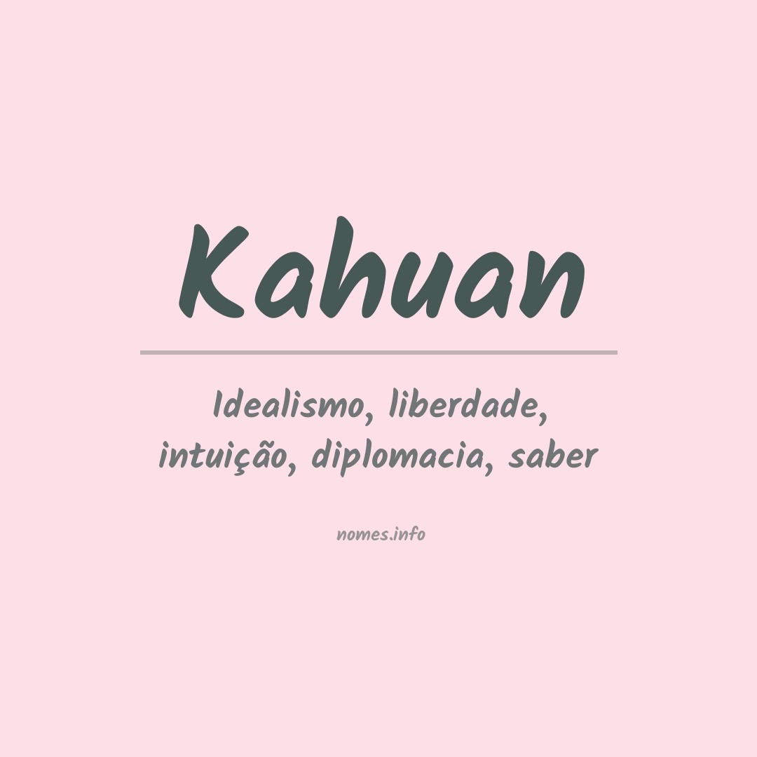 Significado do nome Kahuan