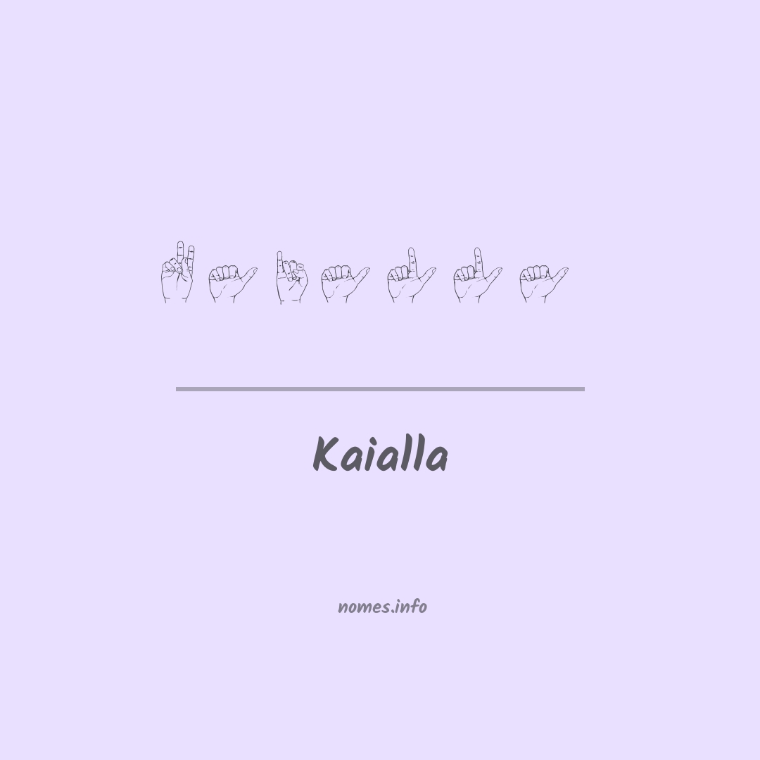 Kaialla em Libras