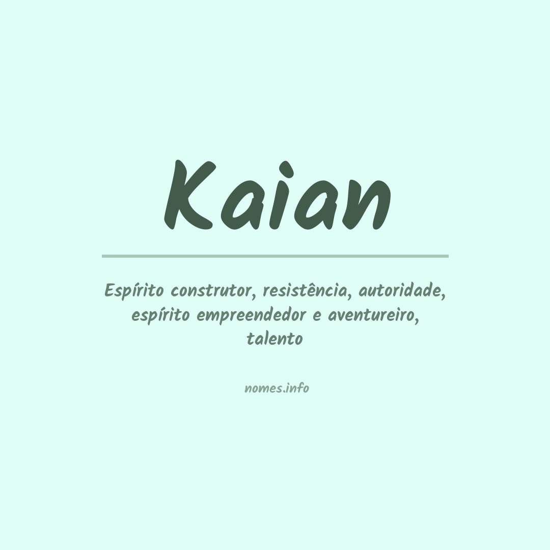 Significado do nome Kaian