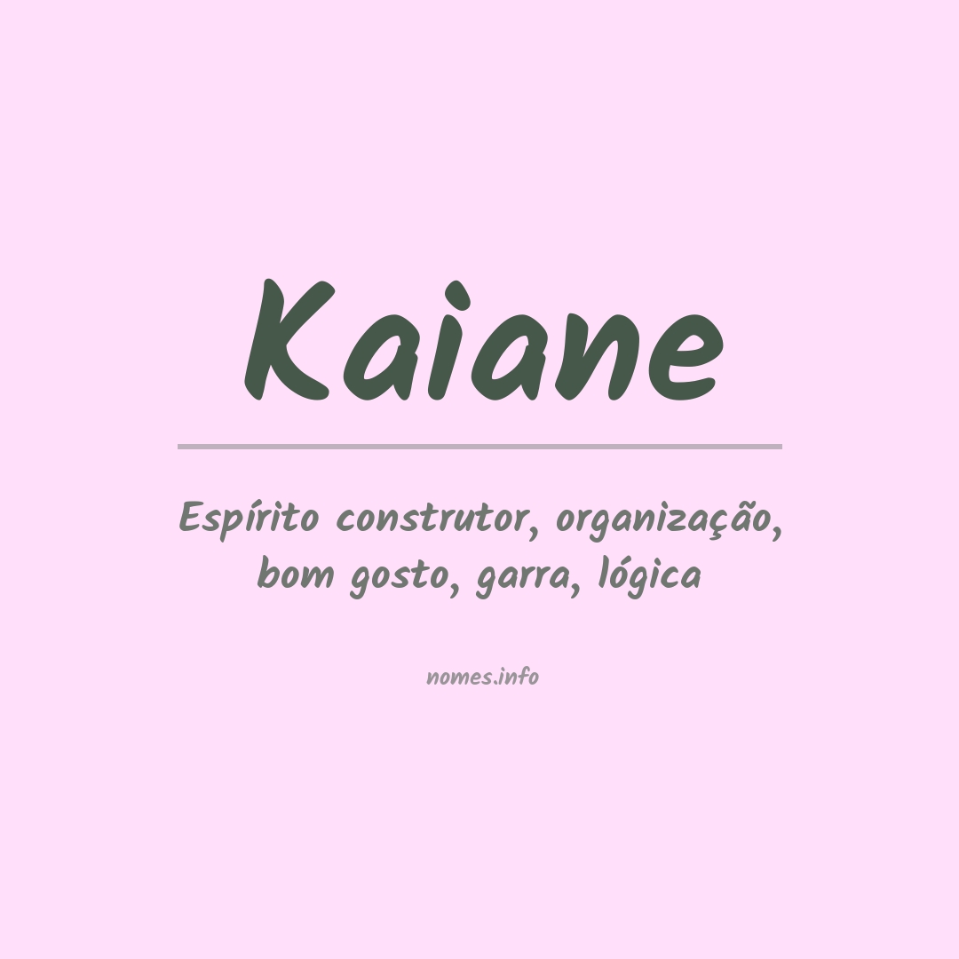 Significado do nome Kaiane