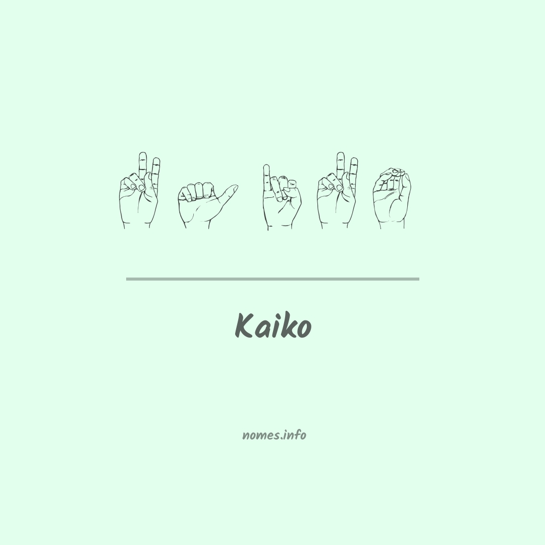 Kaiko em Libras
