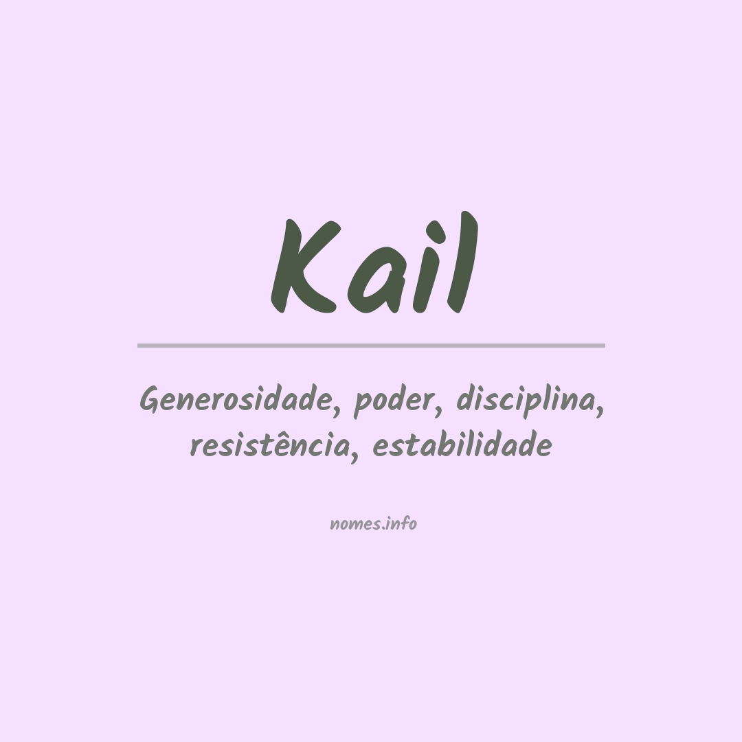 Significado do nome Kail