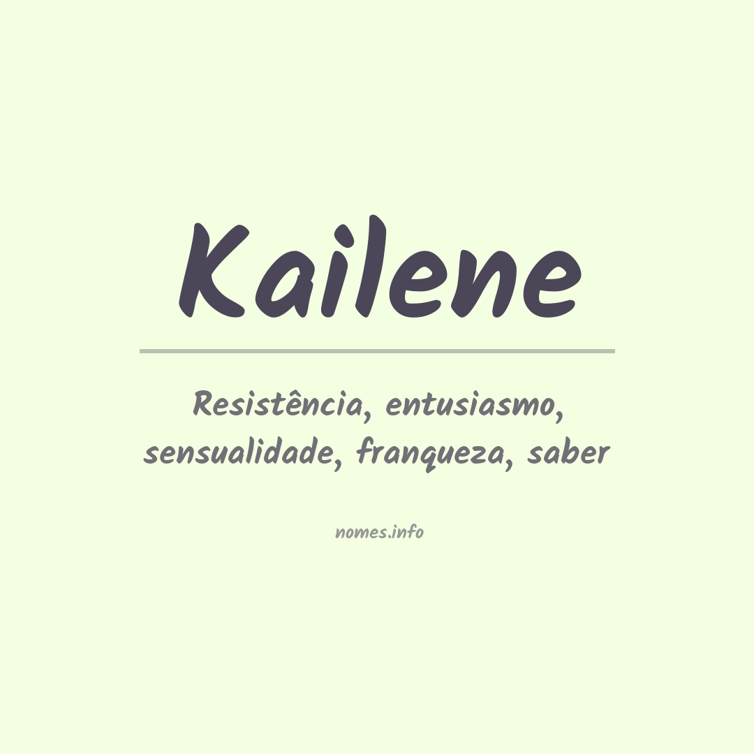 Significado do nome Kailene