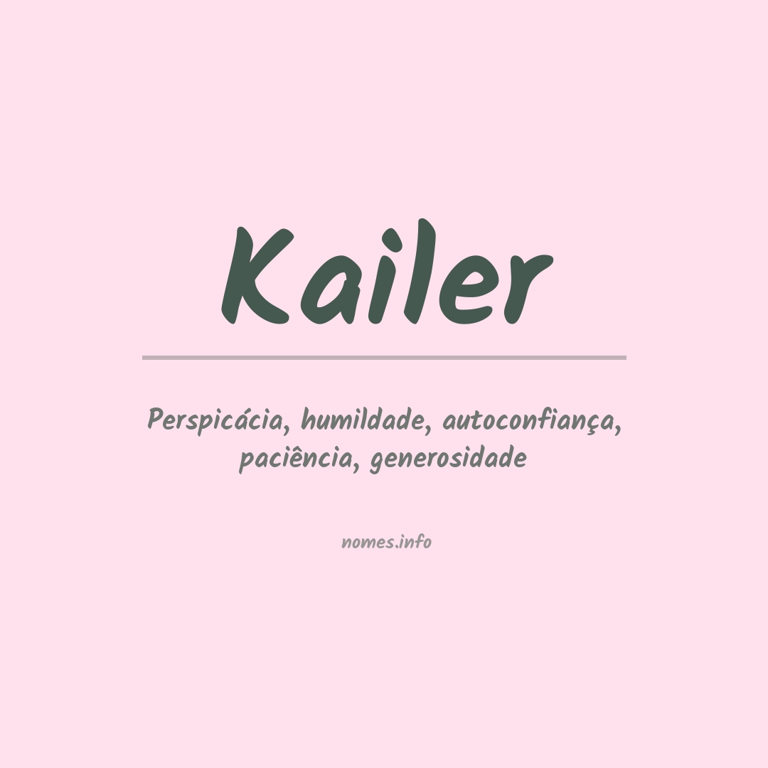 Significado do nome Kailer