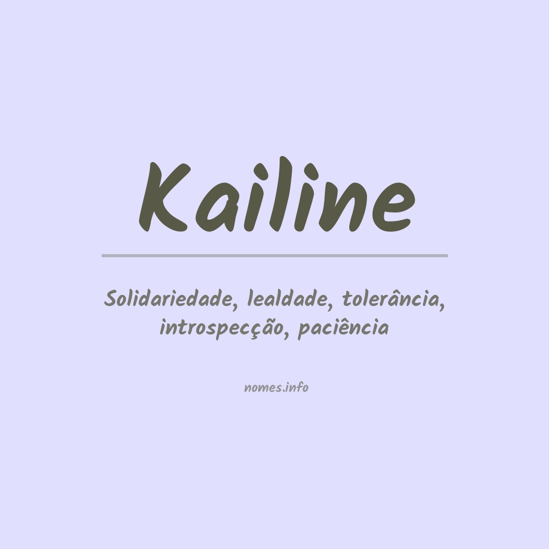 Significado do nome Kailine