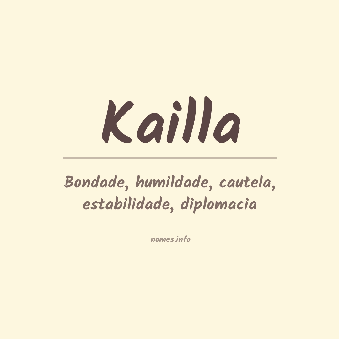 Significado do nome Kailla