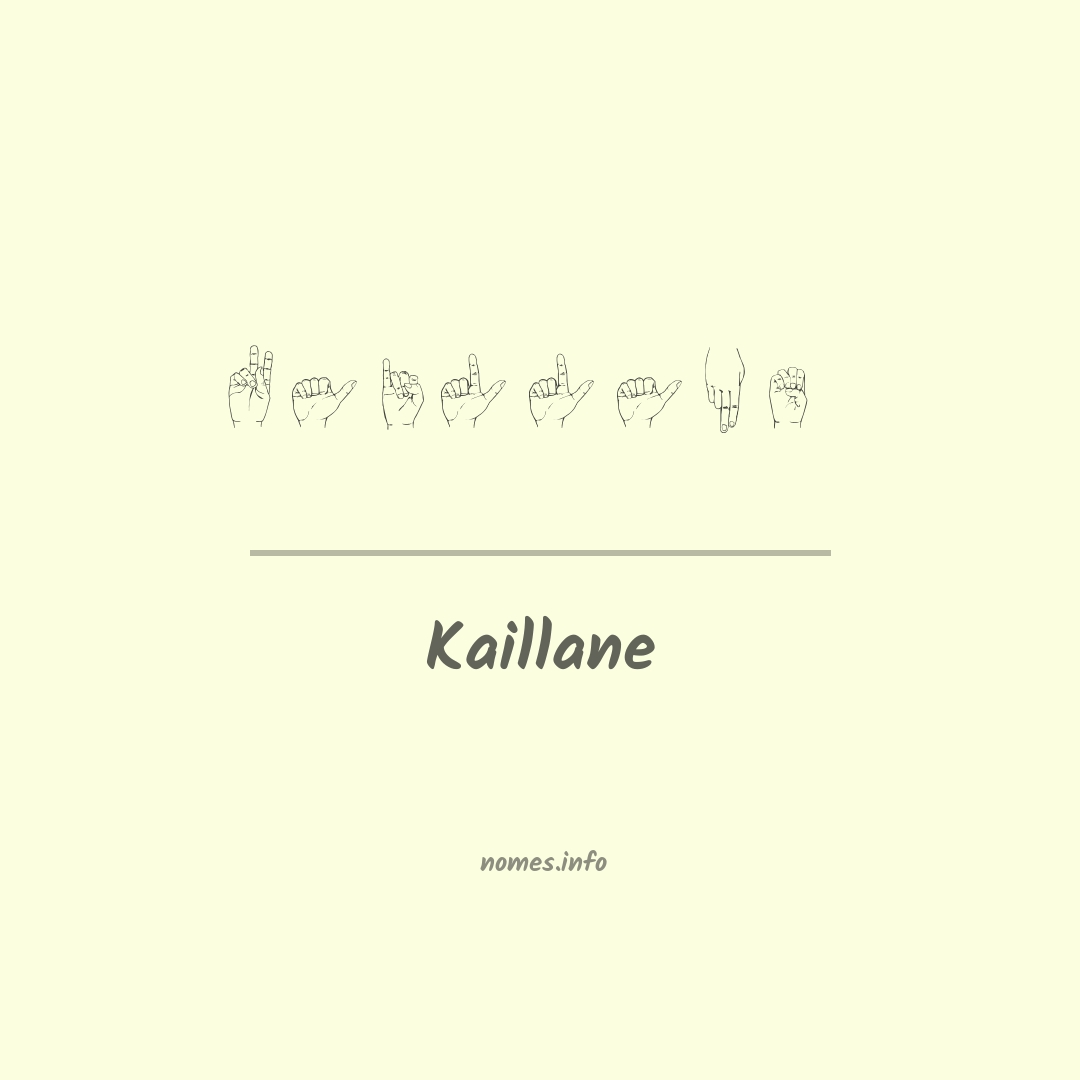 Kaillane em Libras