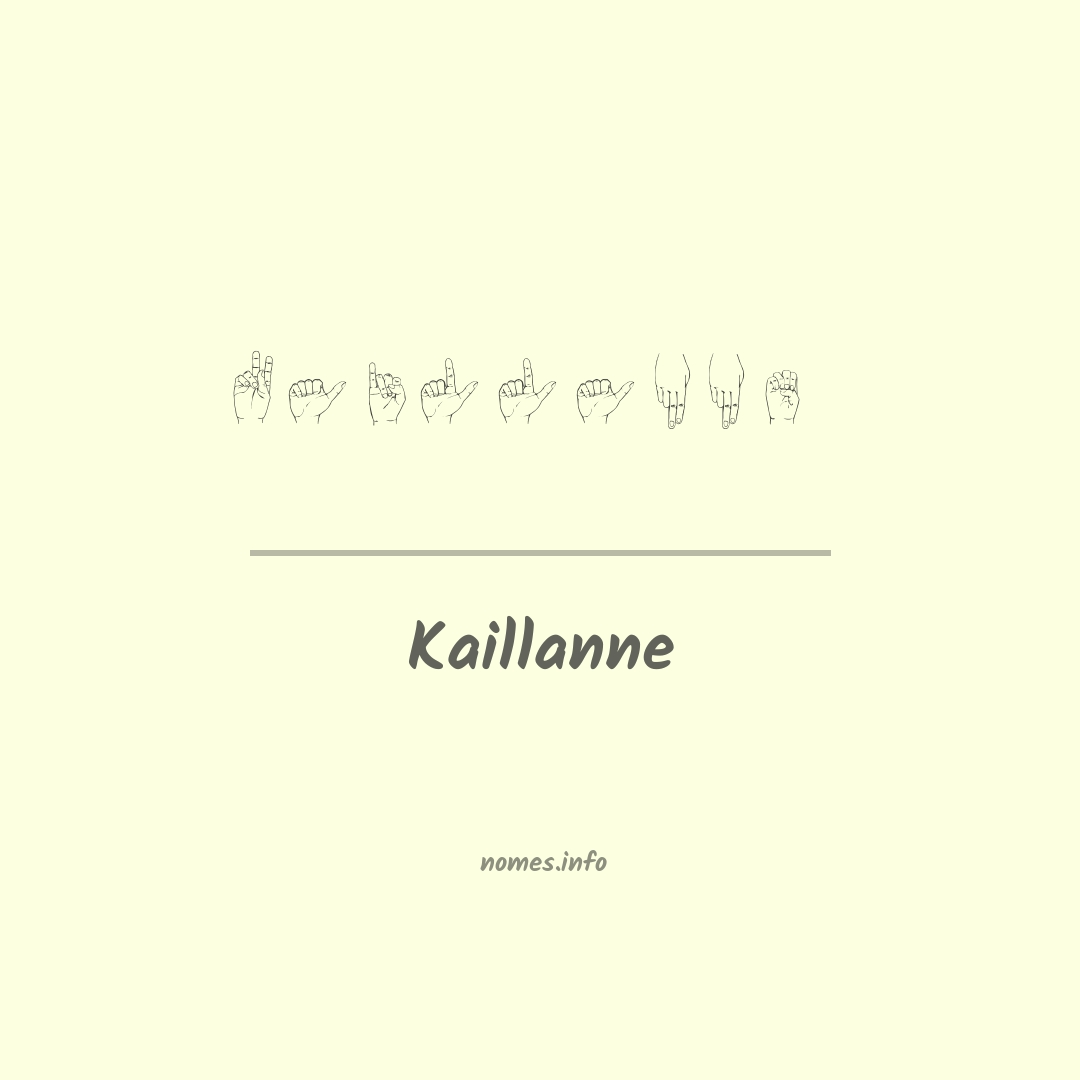 Kaillanne em Libras
