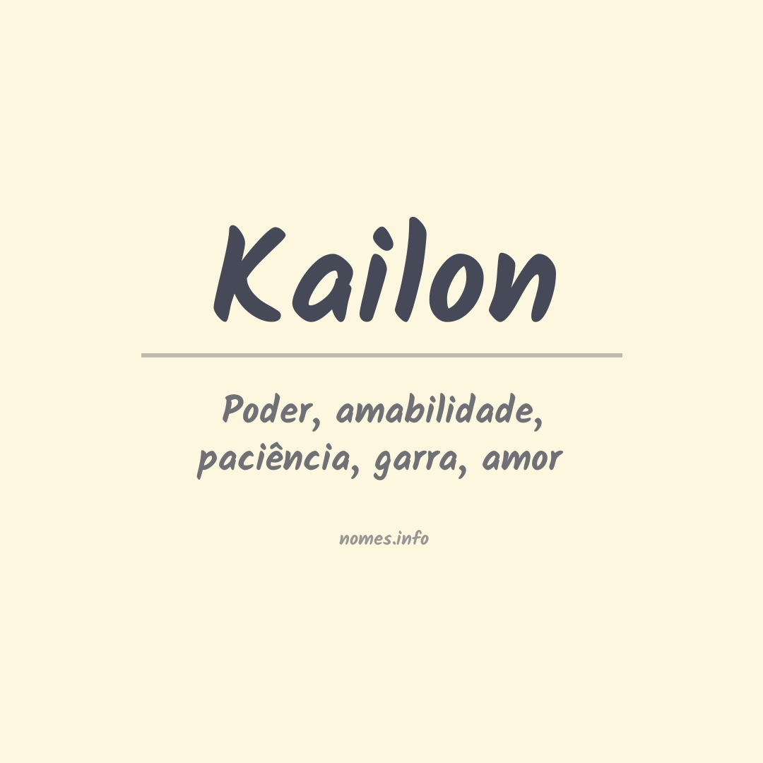 Significado do nome Kailon