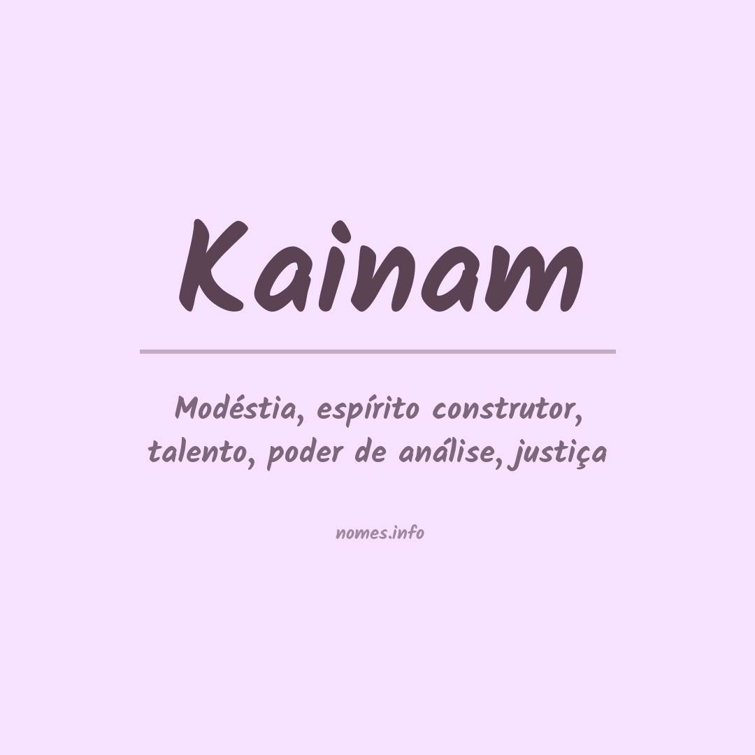 Significado do nome Kainam