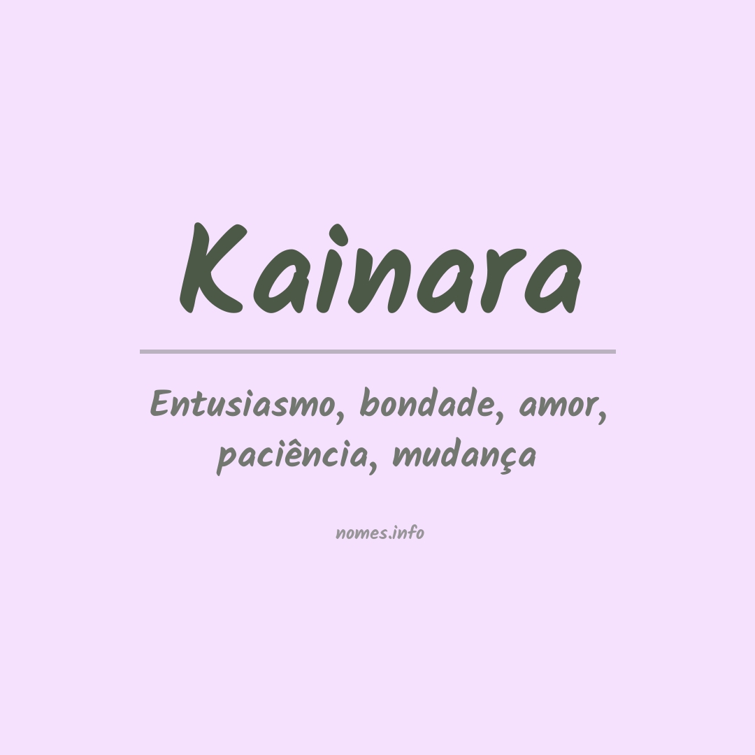 Significado do nome Kainara