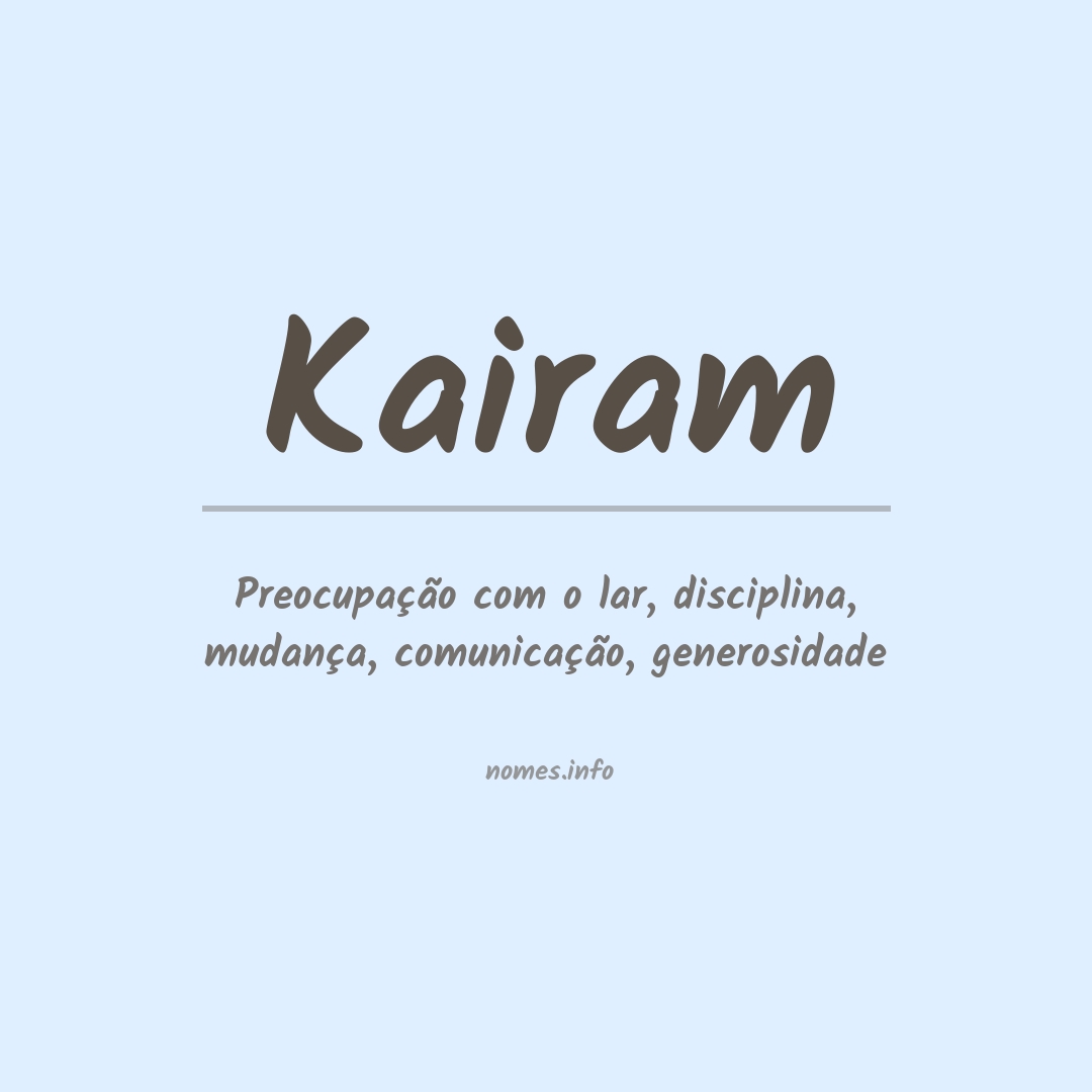 Significado do nome Kairam