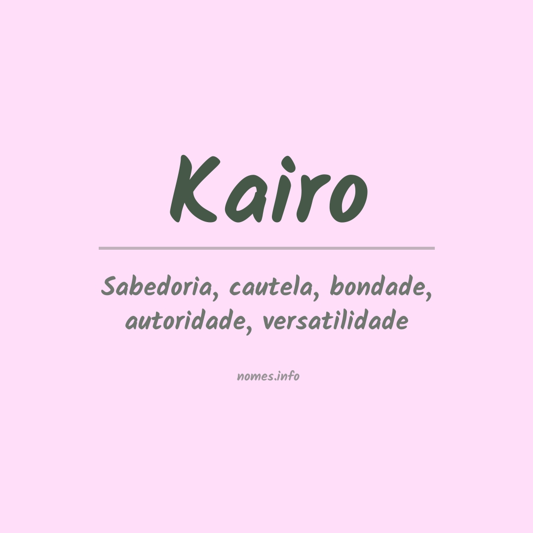 Significado do nome Kairo