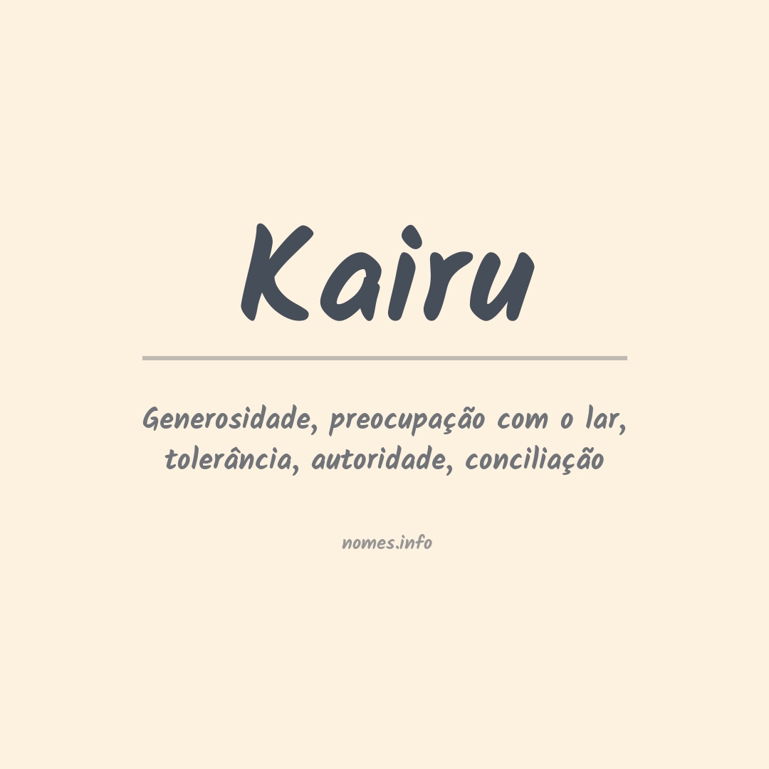 Significado do nome Kairu