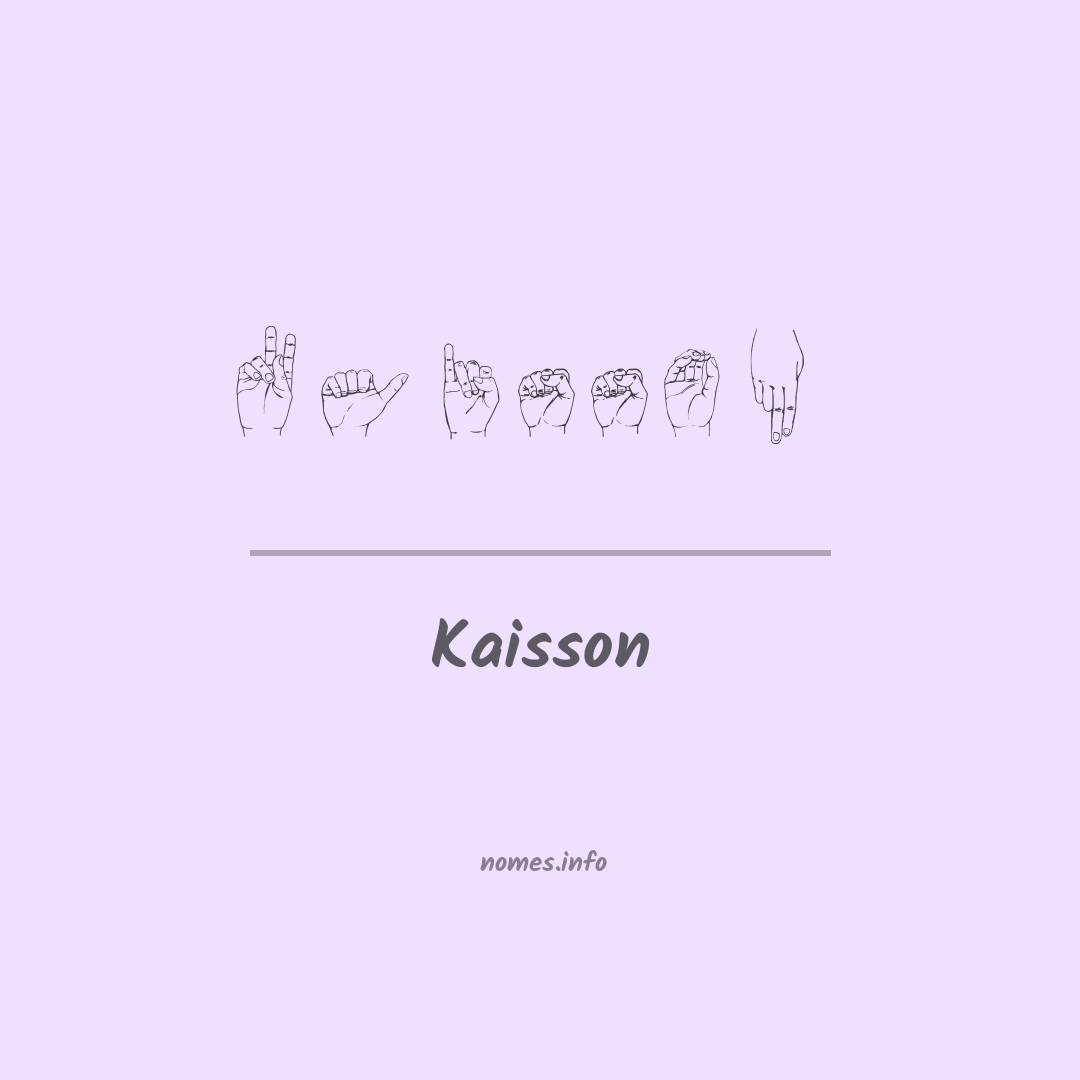 Kaisson em Libras