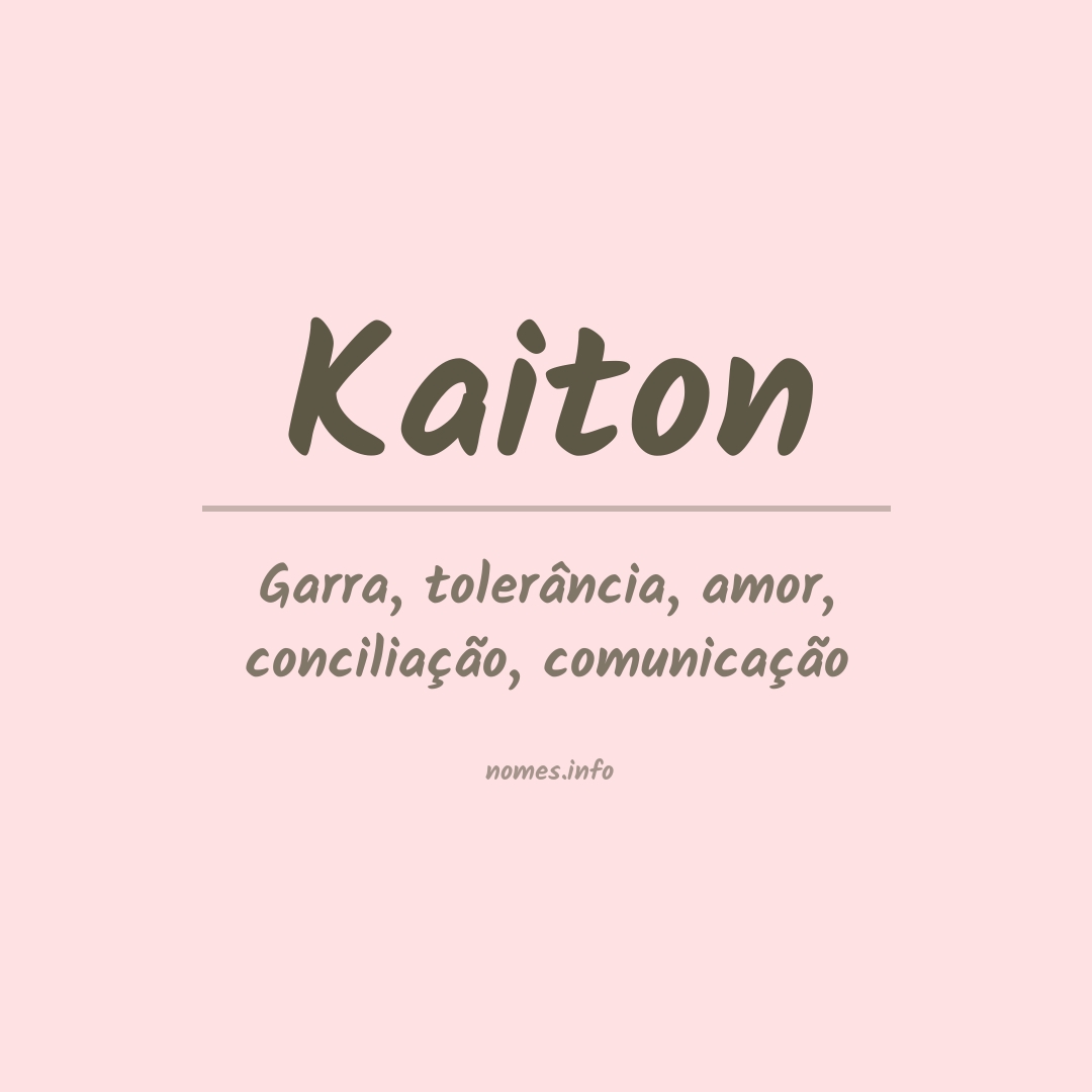 Significado do nome Kaiton