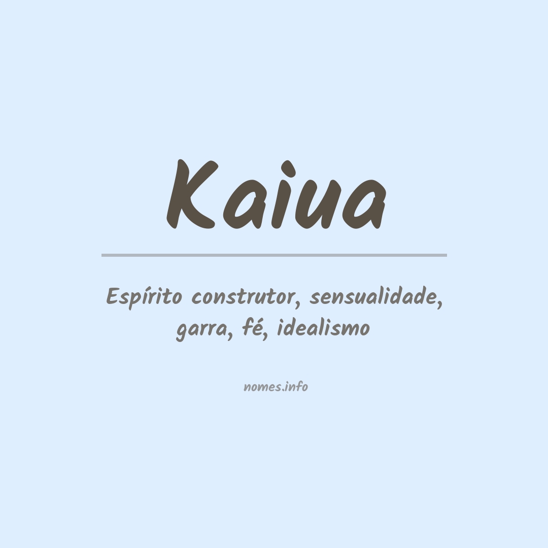 Significado do nome Kaiua