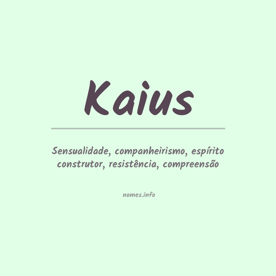 Significado do nome Kaius