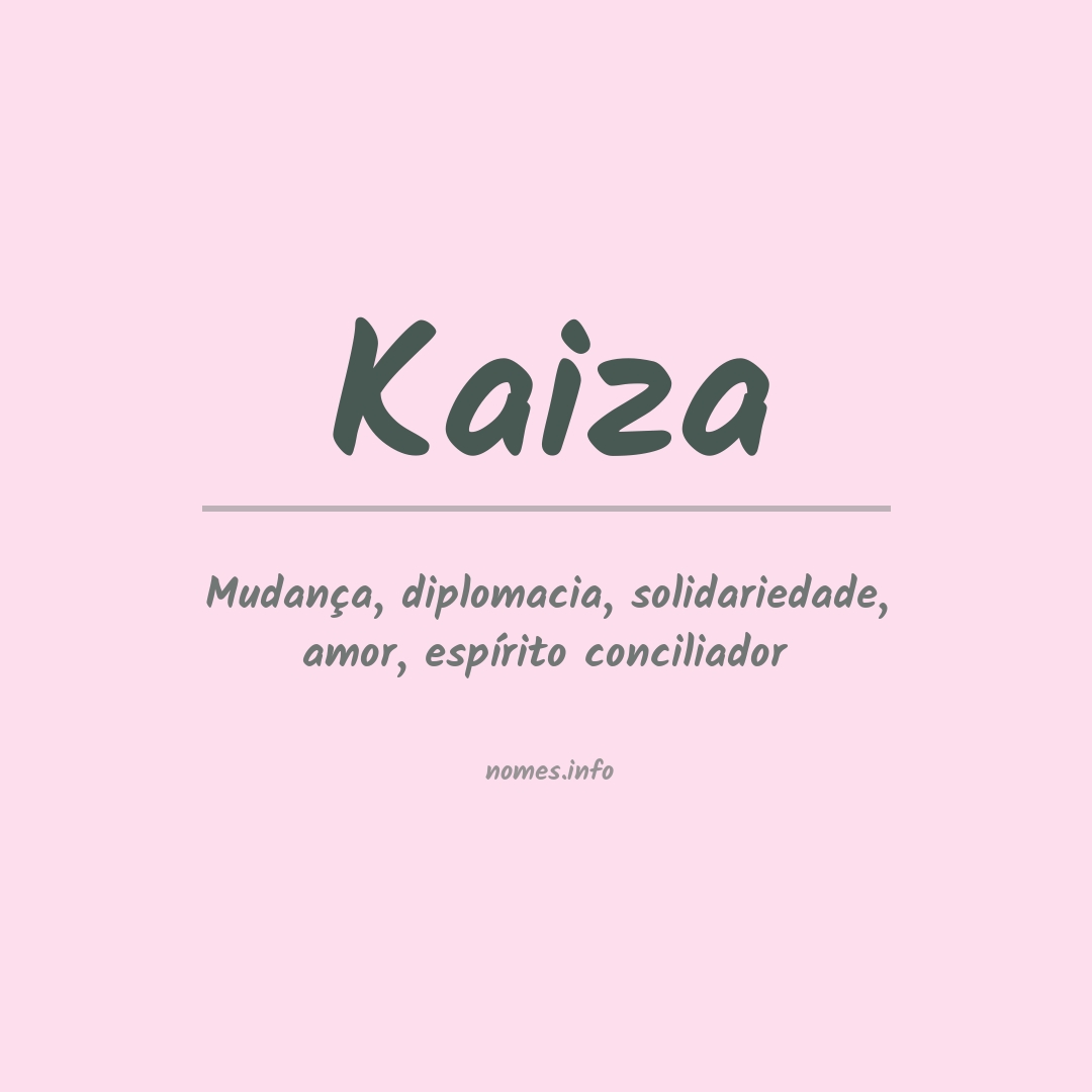 Significado do nome Kaiza