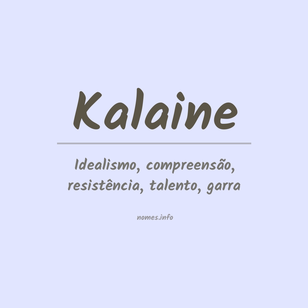 Significado do nome Kalaine