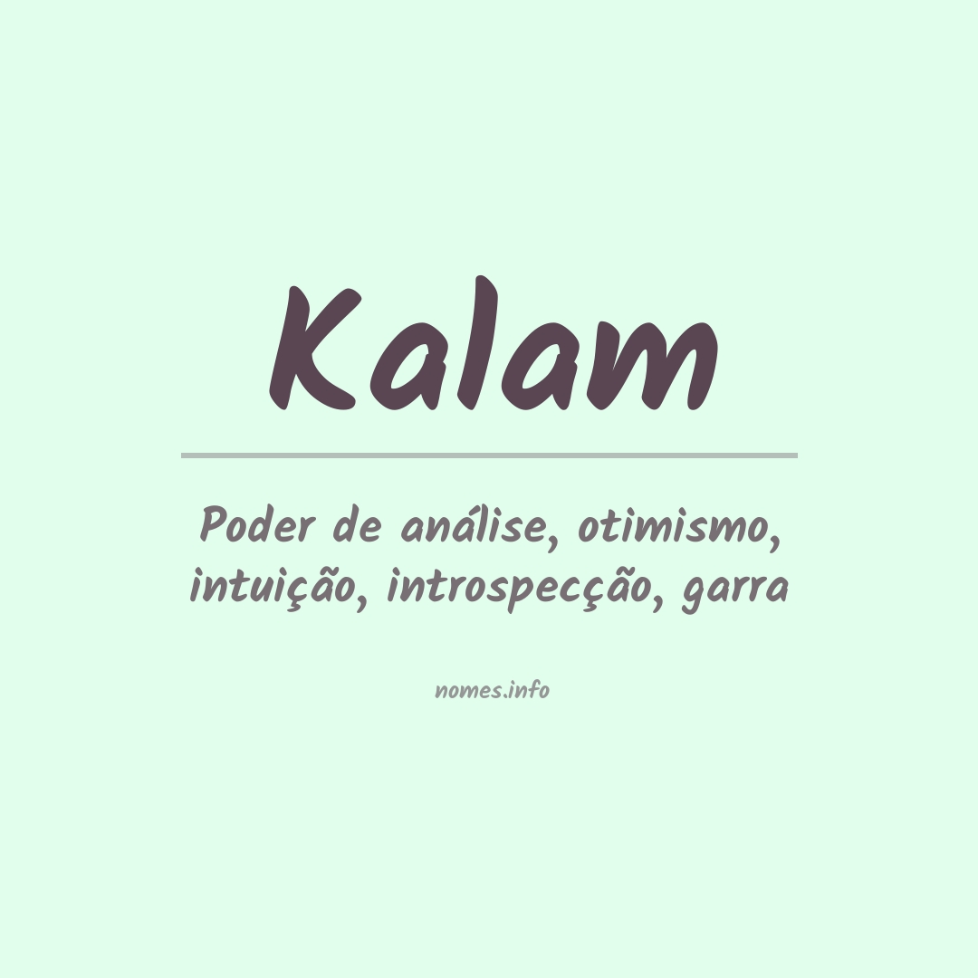 Significado do nome Kalam