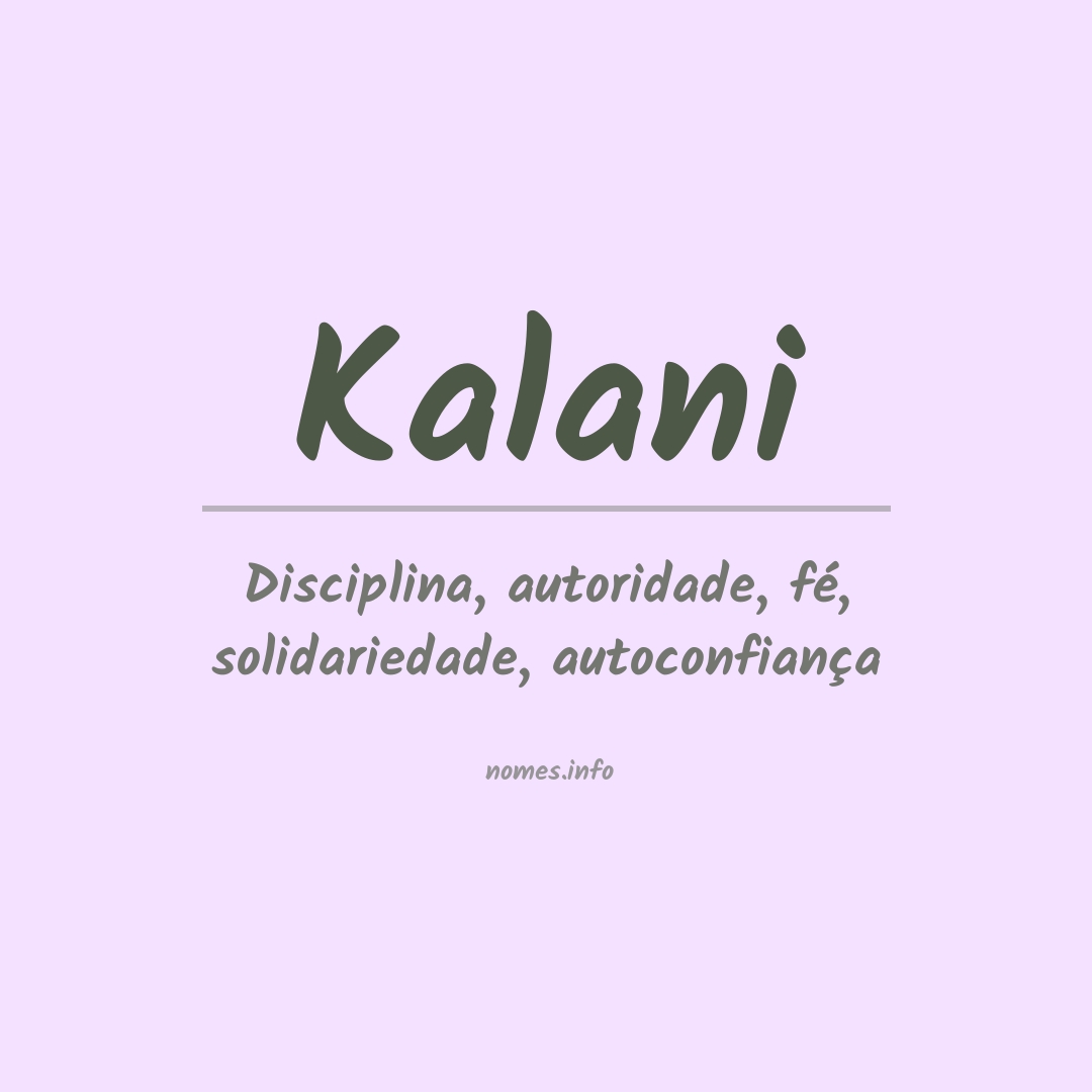 Significado do nome Kalani