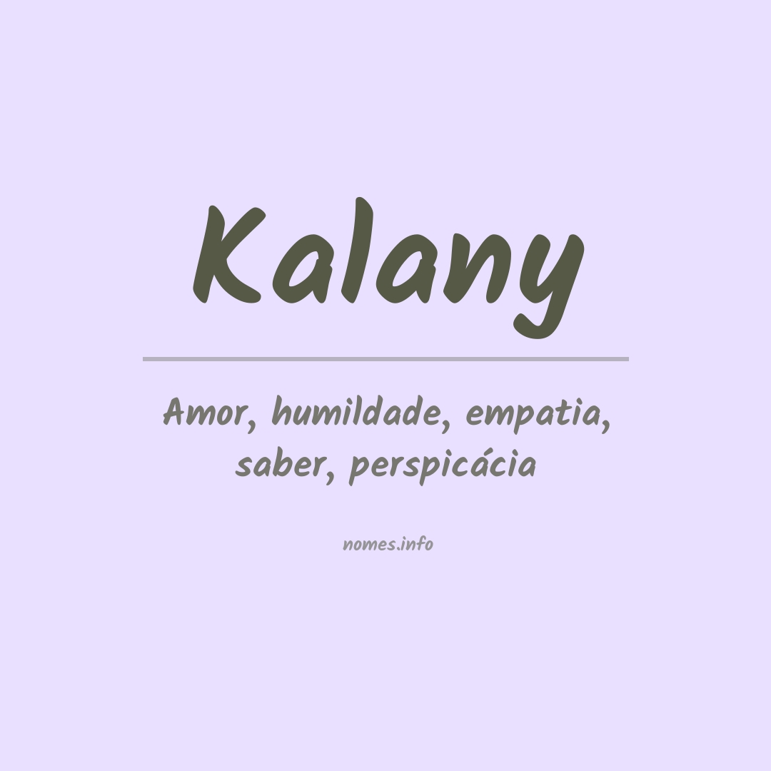 Significado do nome Kalany