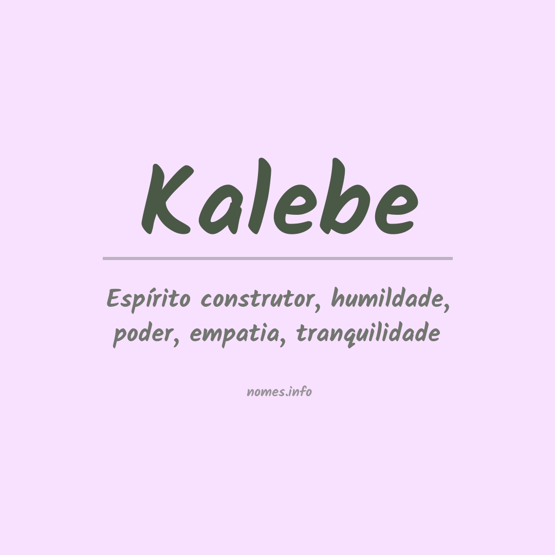 Significado do nome Kalebe