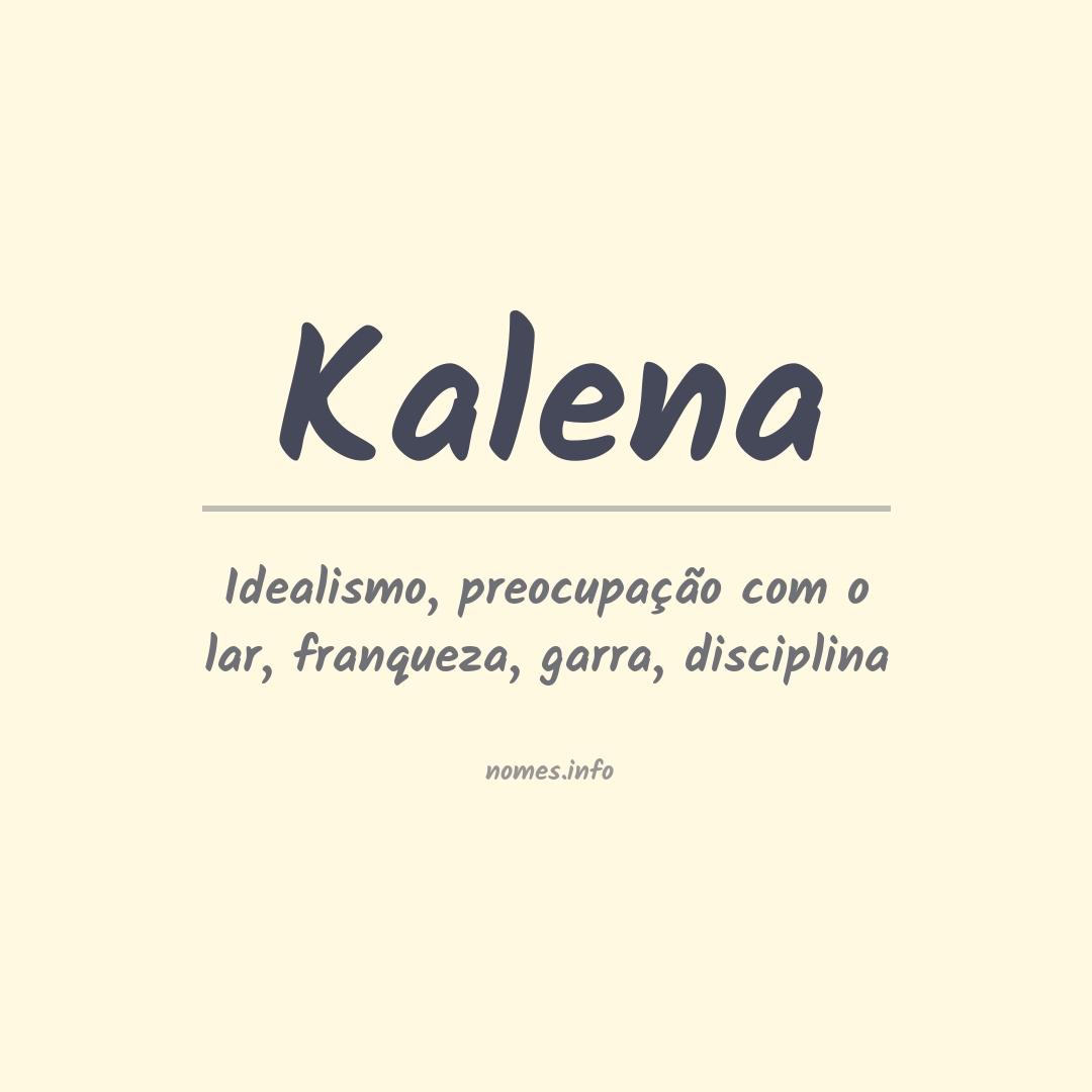 Significado do nome Kalena