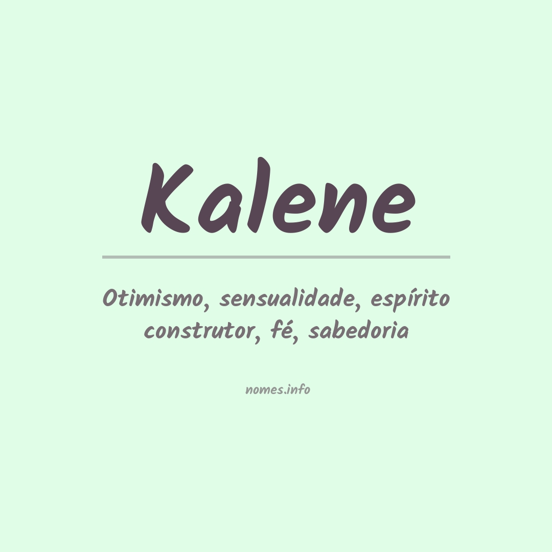 Significado do nome Kalene