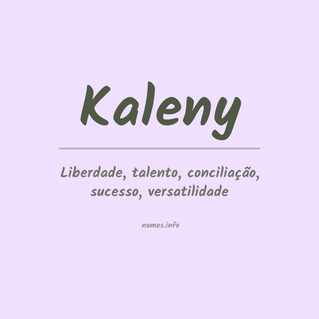 Significado do nome Kaleny