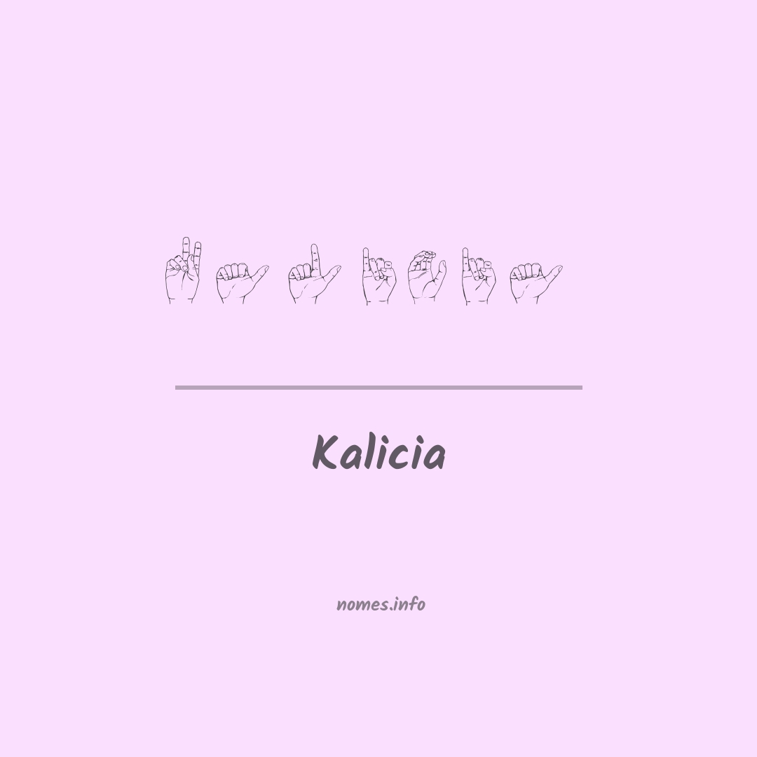 Kalicia em Libras